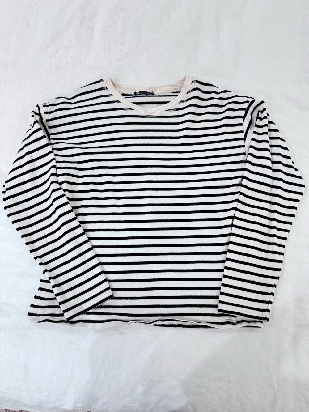 Zara striped long sleeve tee